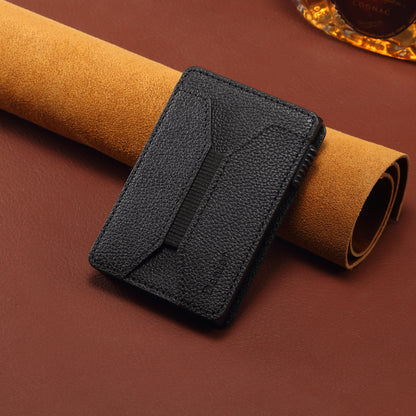 Elastic PU Leather Wallet - Lychee Pattern