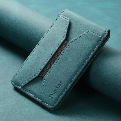 Bifold Vertical Elastic Rope Clip PU Leather Mag Wallet - Skin Feel