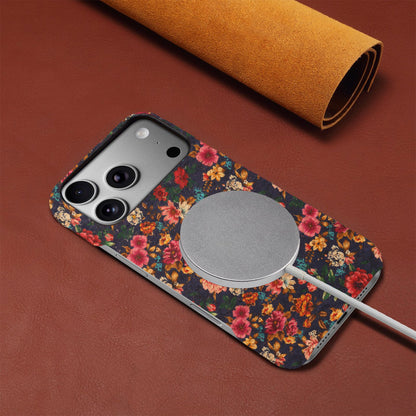 Floral Pattern Cork PC Phone Case