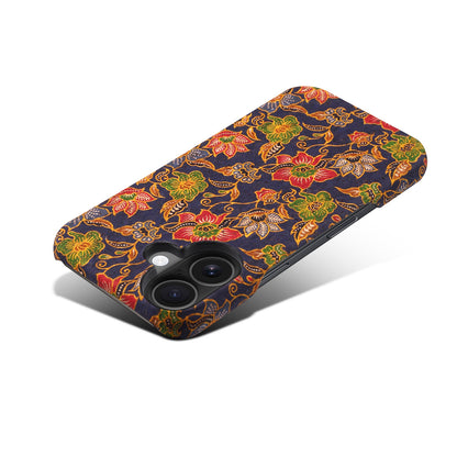 Floral Pattern Cork PC Phone Case