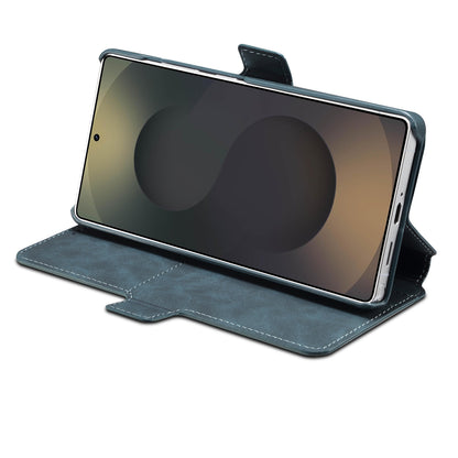 PU Retro Faux Leather Detachable Magnetic Wallet Stand Phone Case (For Samsung)