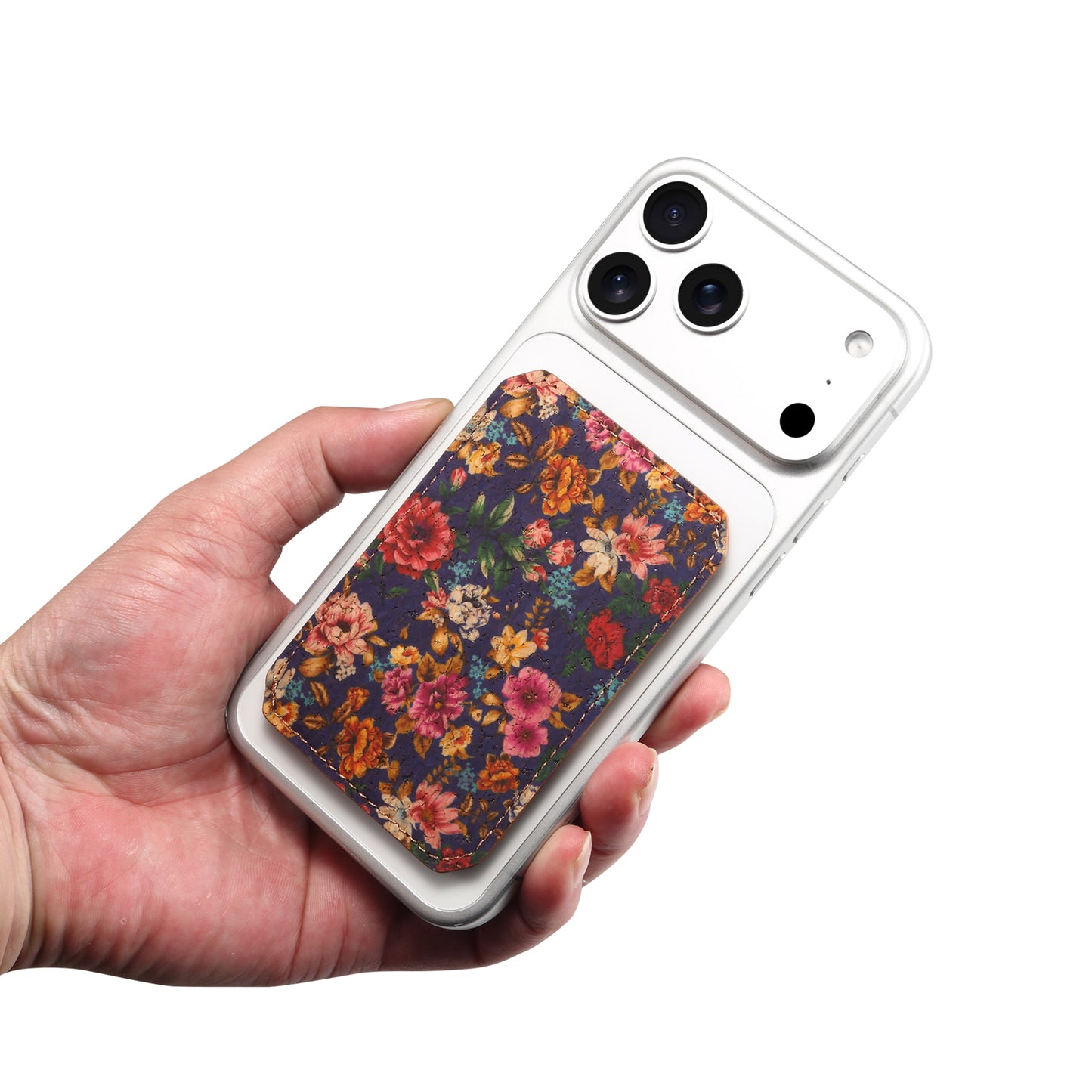 PU Faux Leather Lychee Texture Magnetic Card Holder