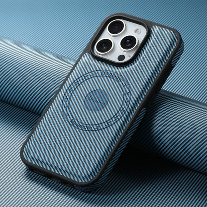 PU Carbon Fiber Texture Magnetic Phone Case