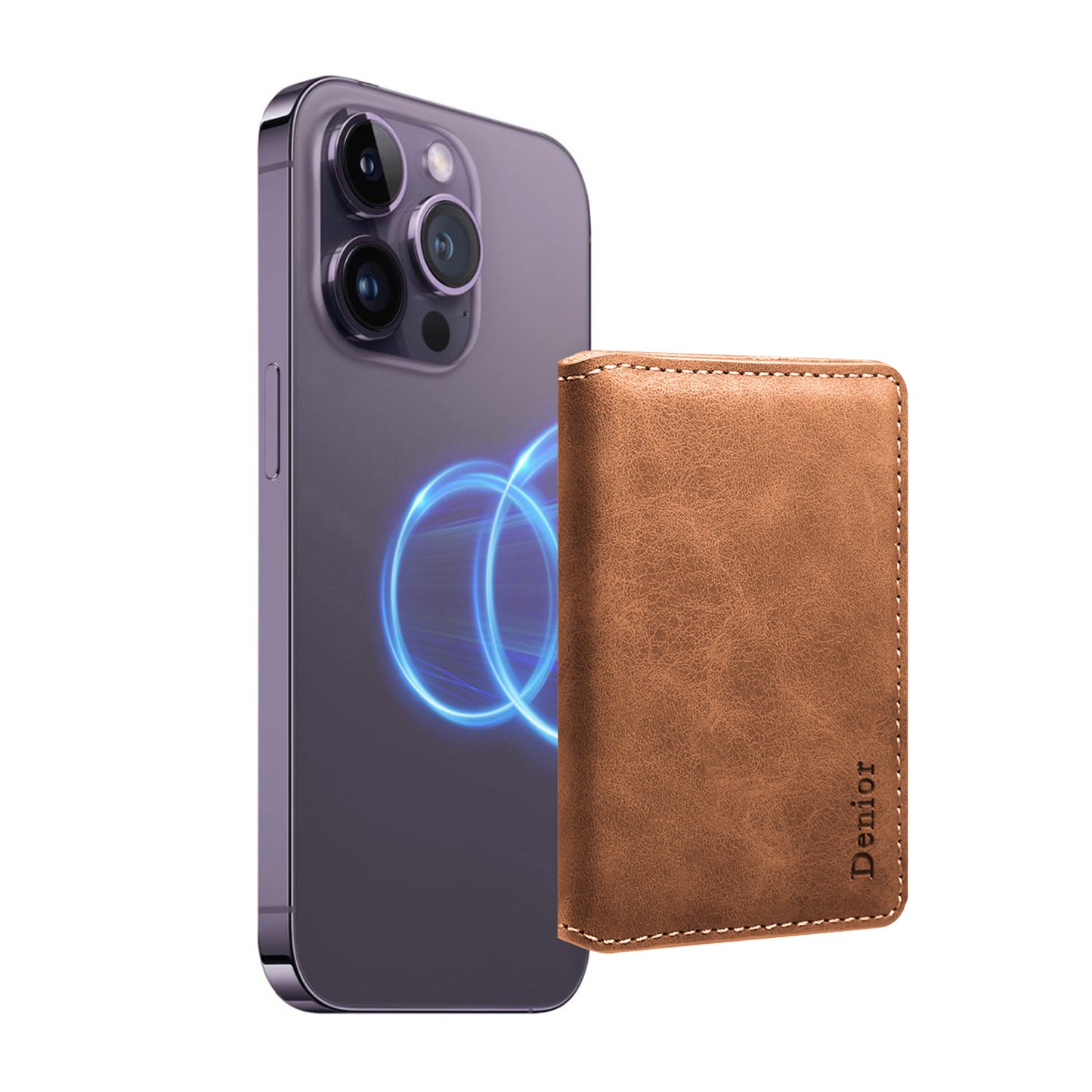 PU Faux Leather Vintage Pattern Side-Open Magnetic Card Holder