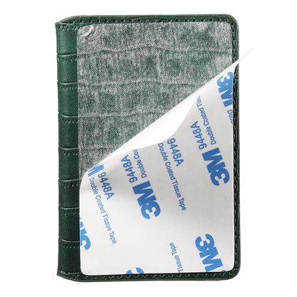 Bifold PU Leather  Glue Wallet - Outer Slot Crocodile pattern