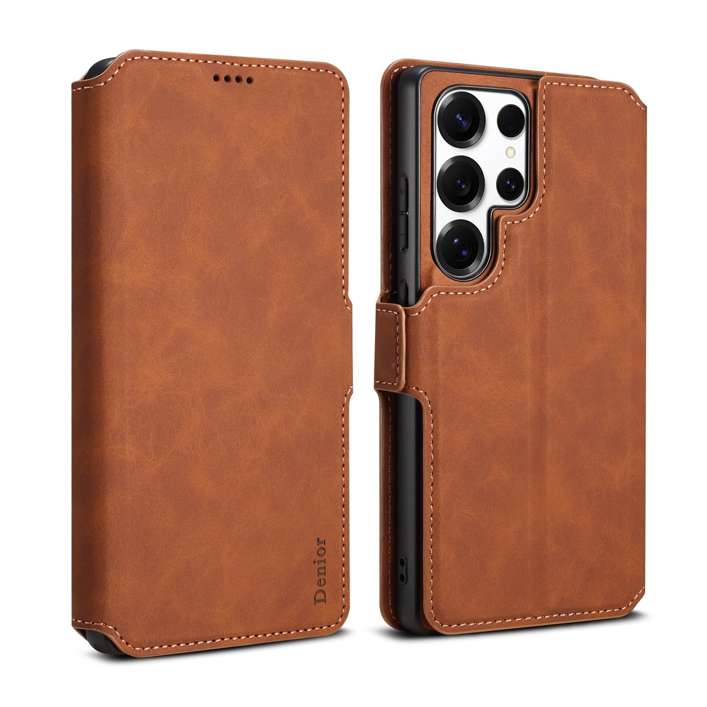 PU Retro Faux Leather Magnetic Wallet Phone Case (For Samsung)