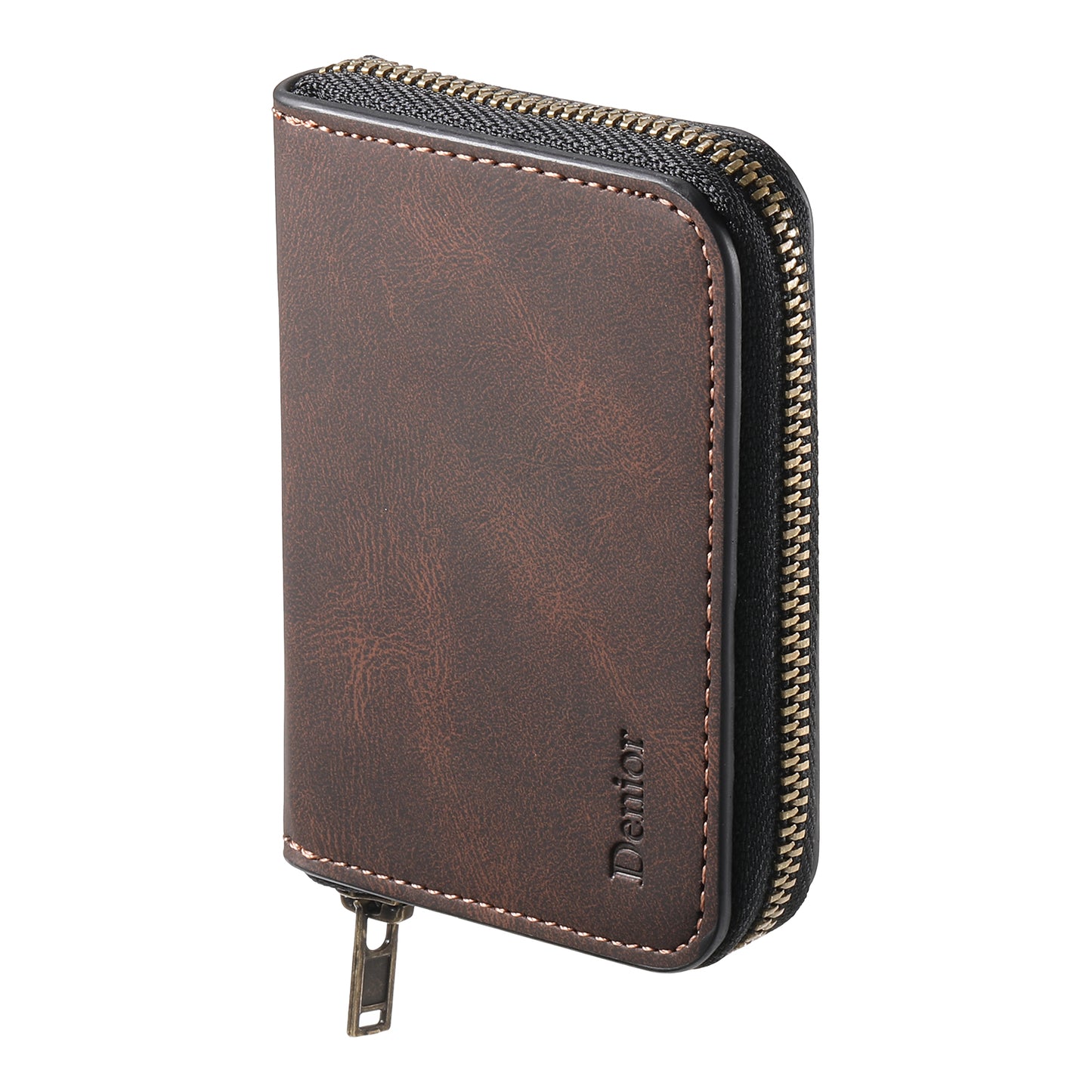 PU Skin-Feel Magnetic Zipper Card Holder