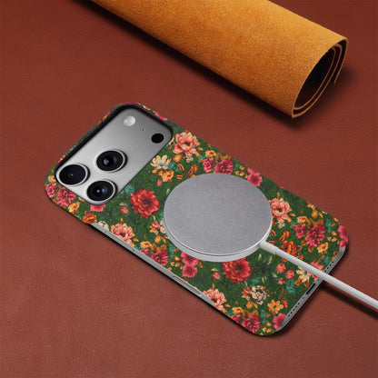 Floral Pattern Cork PC Phone Case