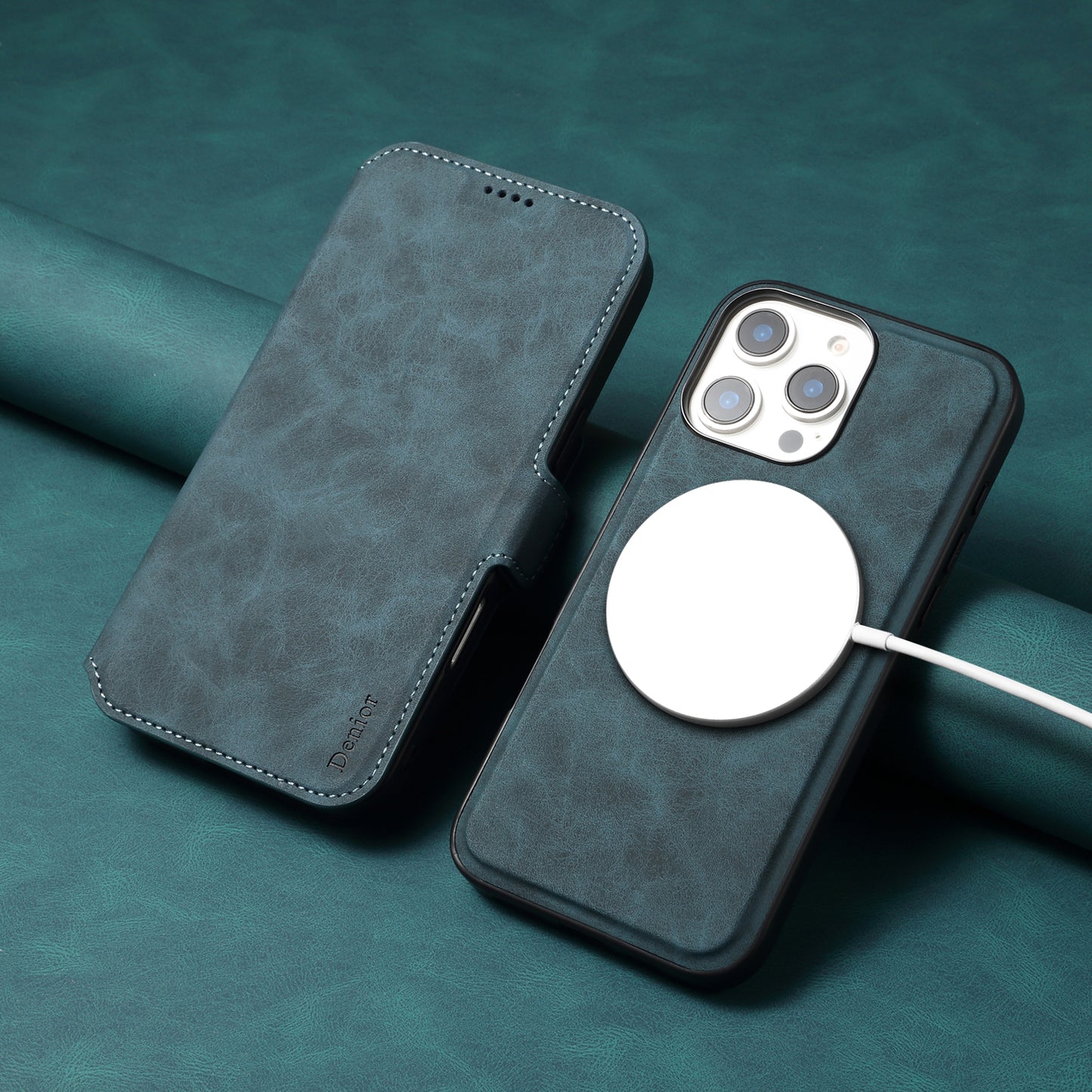 PU Retro Faux Leather Pattern Magnetic Wallet Phone Case