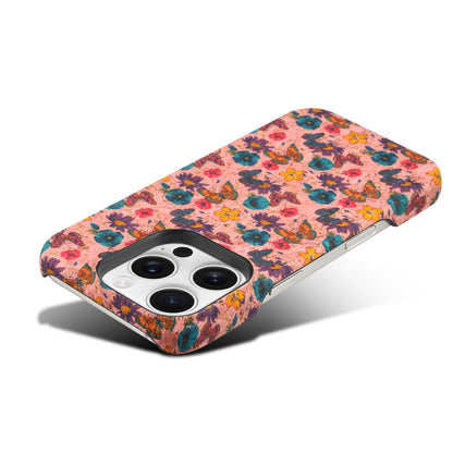Floral Pattern Cork PC Phone Case