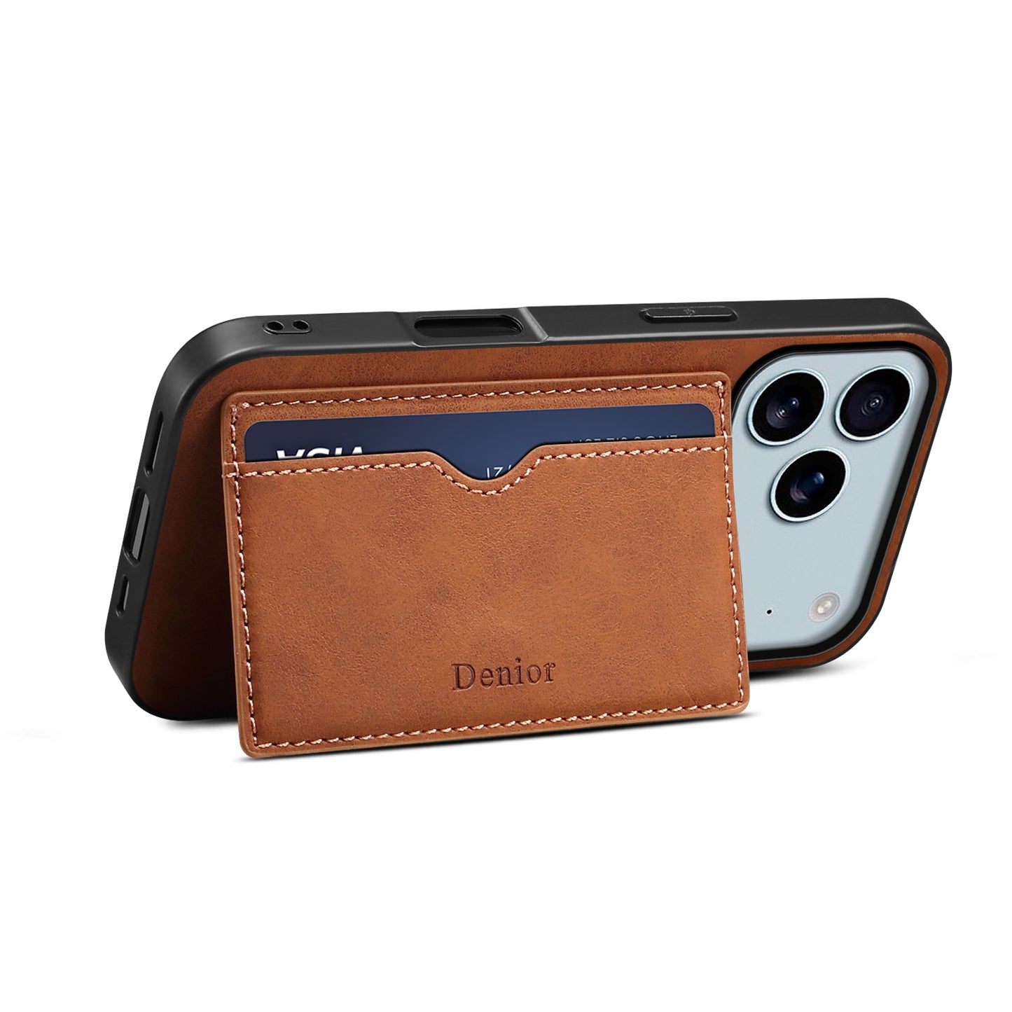 PU Retro Faux Leather Wallet Case with Horizontal Kickstand (For iPhone)