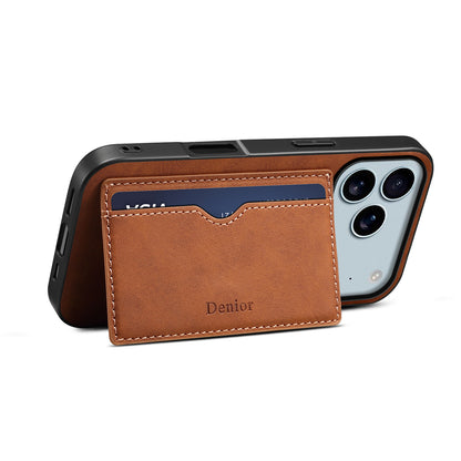 PU Retro Faux Leather Wallet Case with Horizontal Kickstand (For iPhone)