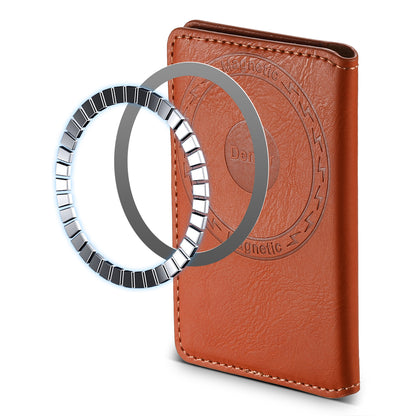 PU Faux Leather Cow Pattern Magnetic Card Holder