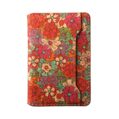 Glue Bifold Cork Card Holder - Floral