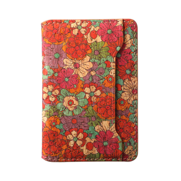Glue Bifold Cork Card Holder - Floral