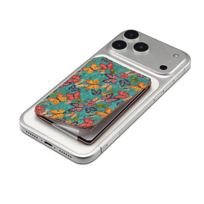 PU Faux Leather Lychee Texture Magnetic Card Holder