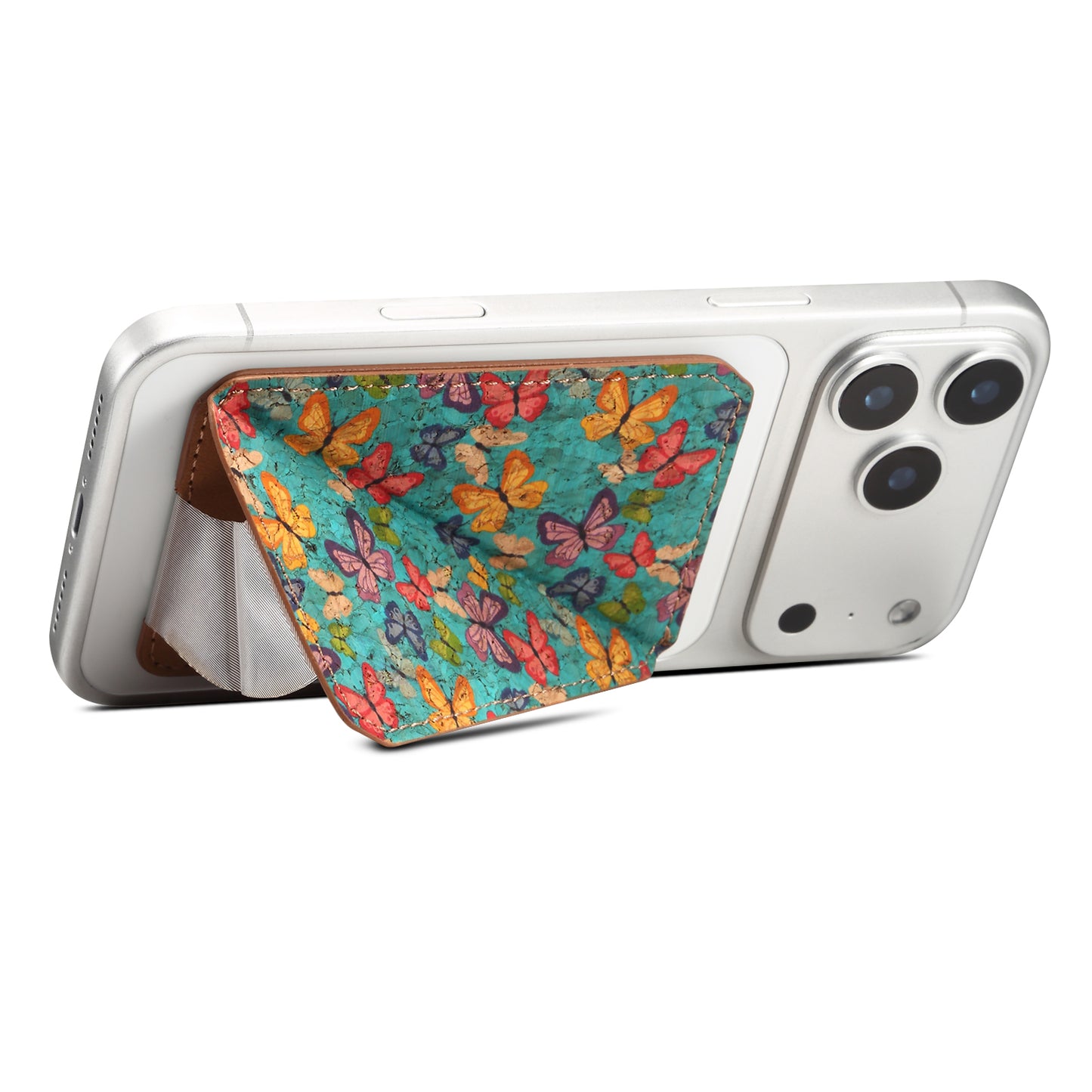 PU Faux Leather Lychee Texture Magnetic Card Holder