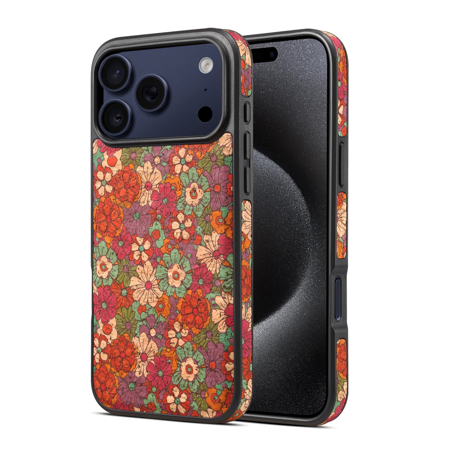 Floral Cork Mag Case
