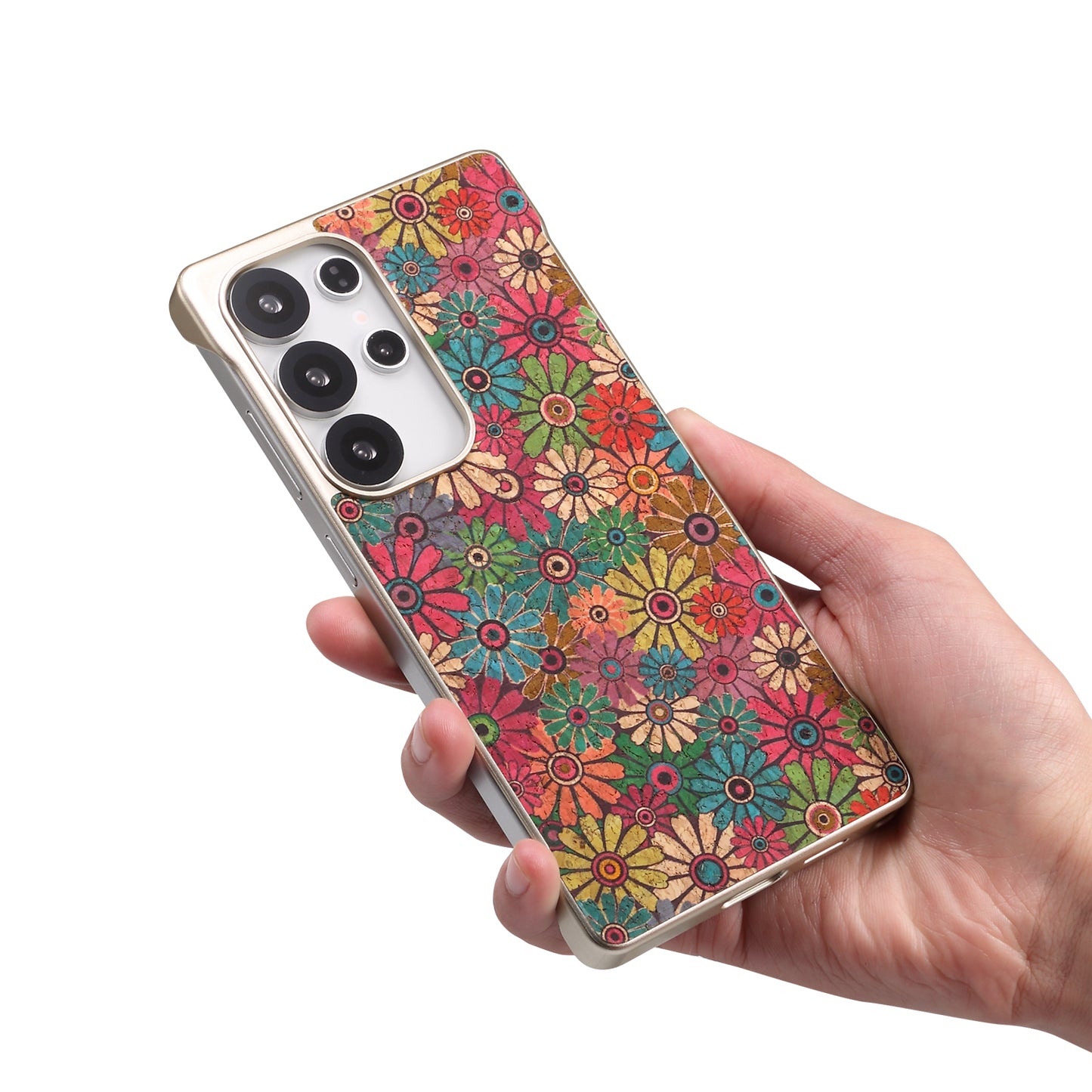 Cork Floral Borderless Magnetic Phone Case (For Samsung)