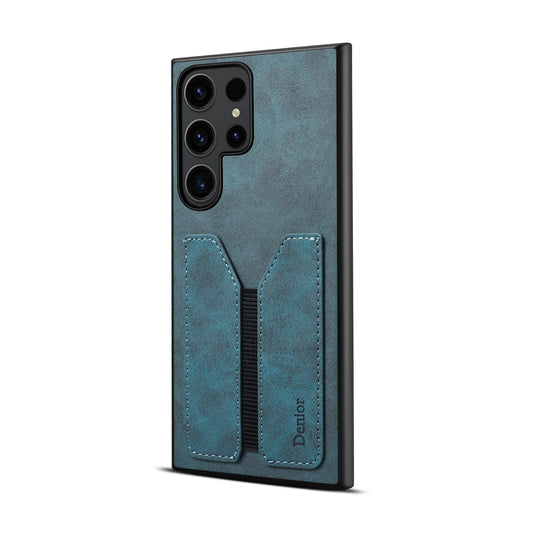 PU Retro Faux Leather DV Elastic Card Holder Phone Case (For Samsung)