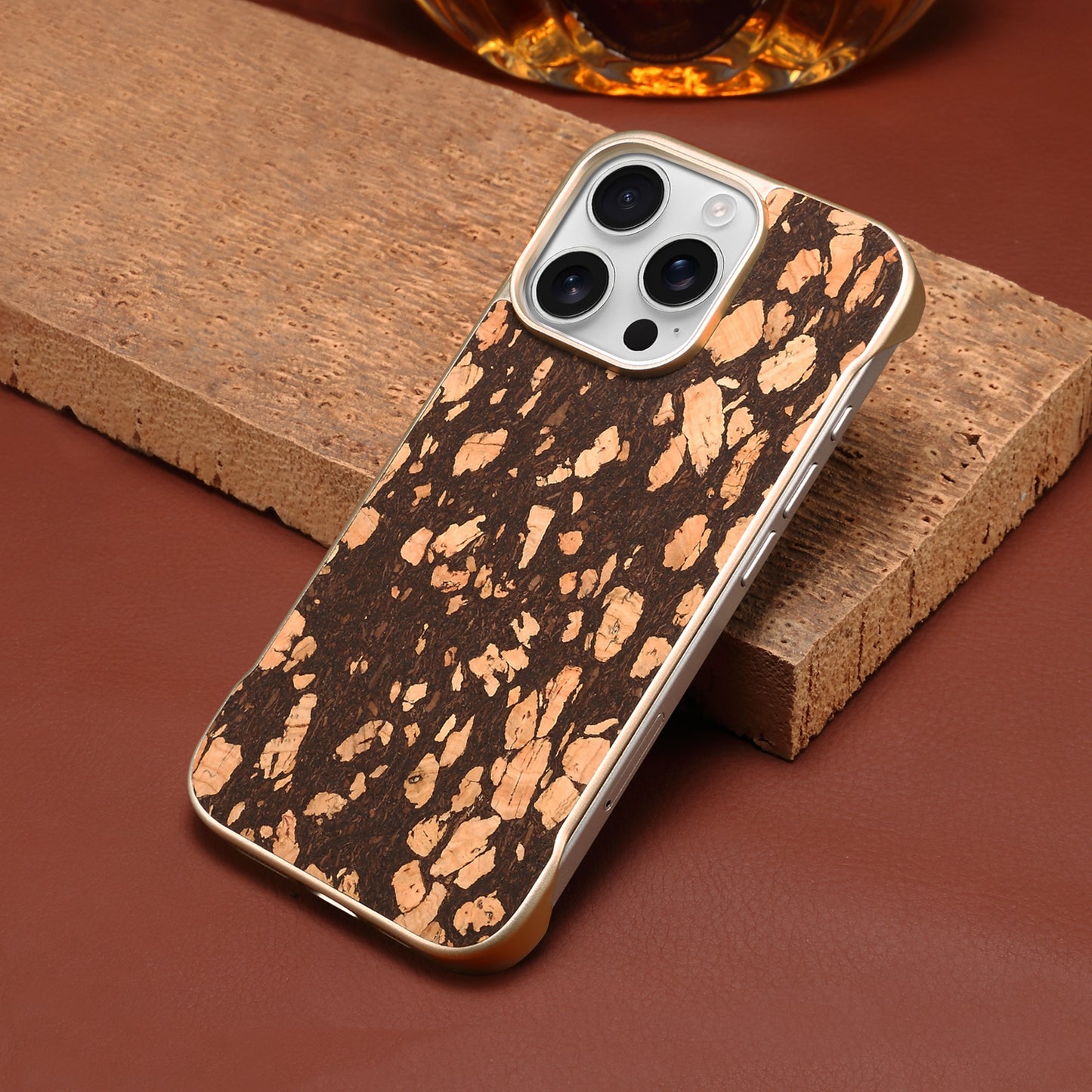 Floral Pattern Cork Borderless Magnetic Phone Case