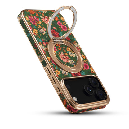 IPhone Series 360 ° Rotating Bracket Anti Drop Cork Phone Case (Green)
