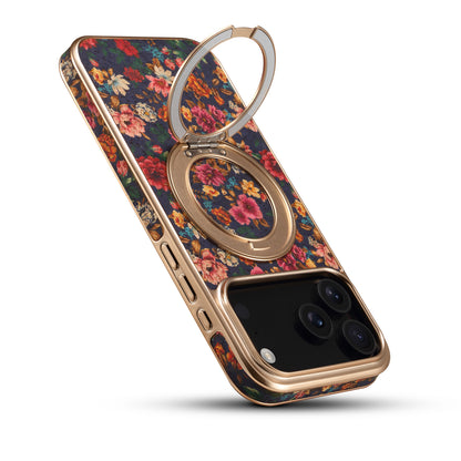 IPhone Series 360 ° Rotating Bracket Anti Drop Cork Phone Case (Purple)