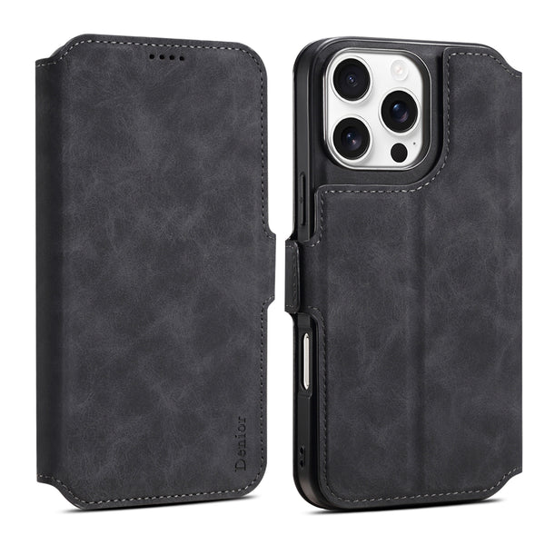 PU Retro Faux Leather Pattern Magnetic Wallet Phone Case