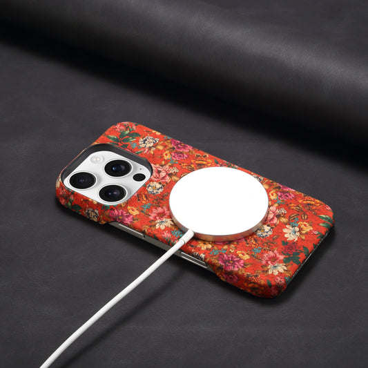 Floral Pattern Cork PC Phone Case