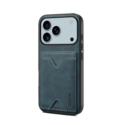 PU Retro Faux Leather Dual Card Slot Kickstand Phone Case (For iPhone)