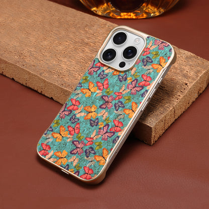 Floral Pattern Cork Borderless Magnetic Phone Case