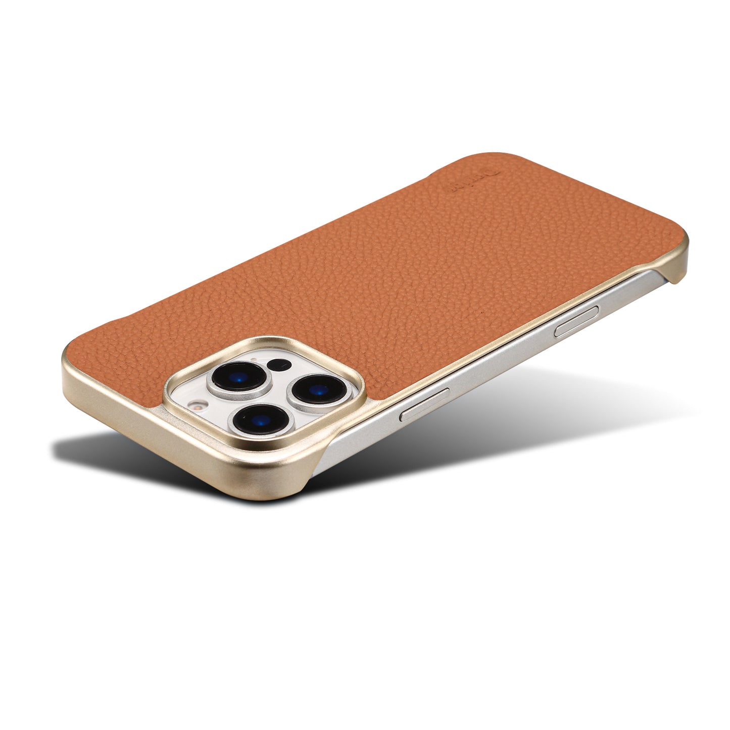 Genuine Leather Lychee Texture Magnetic Borderless Phone Case