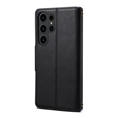 PU Faux Leather Texture Button Wallet Phone Case (For Samsung)