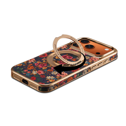 Floral Pattern Gear Electroplated Phone Case