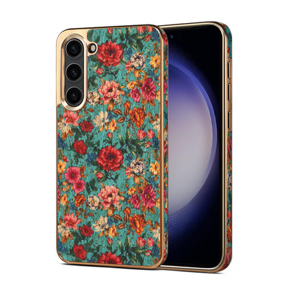 Cork Floral Electroplated Phone Case (For Samsung)