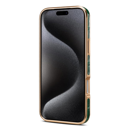 Genuine Leather Crocodile Texture Electroplated Phone Case
