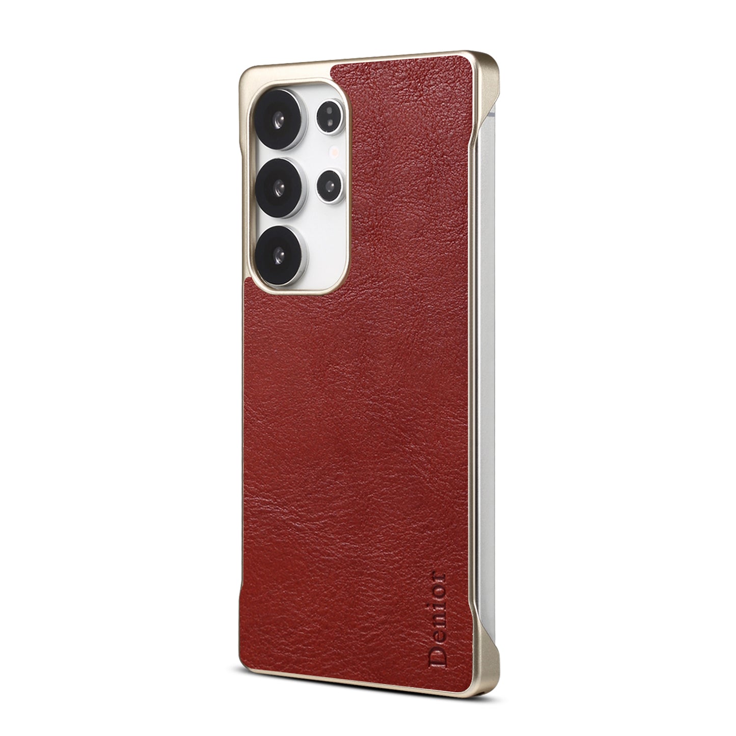 Genuine Leather Borderless Magnetic Phone Case (For Samsung)