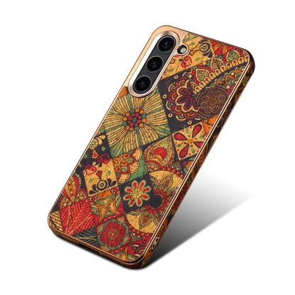 Cork Floral Electroplated Phone Case (For Samsung)