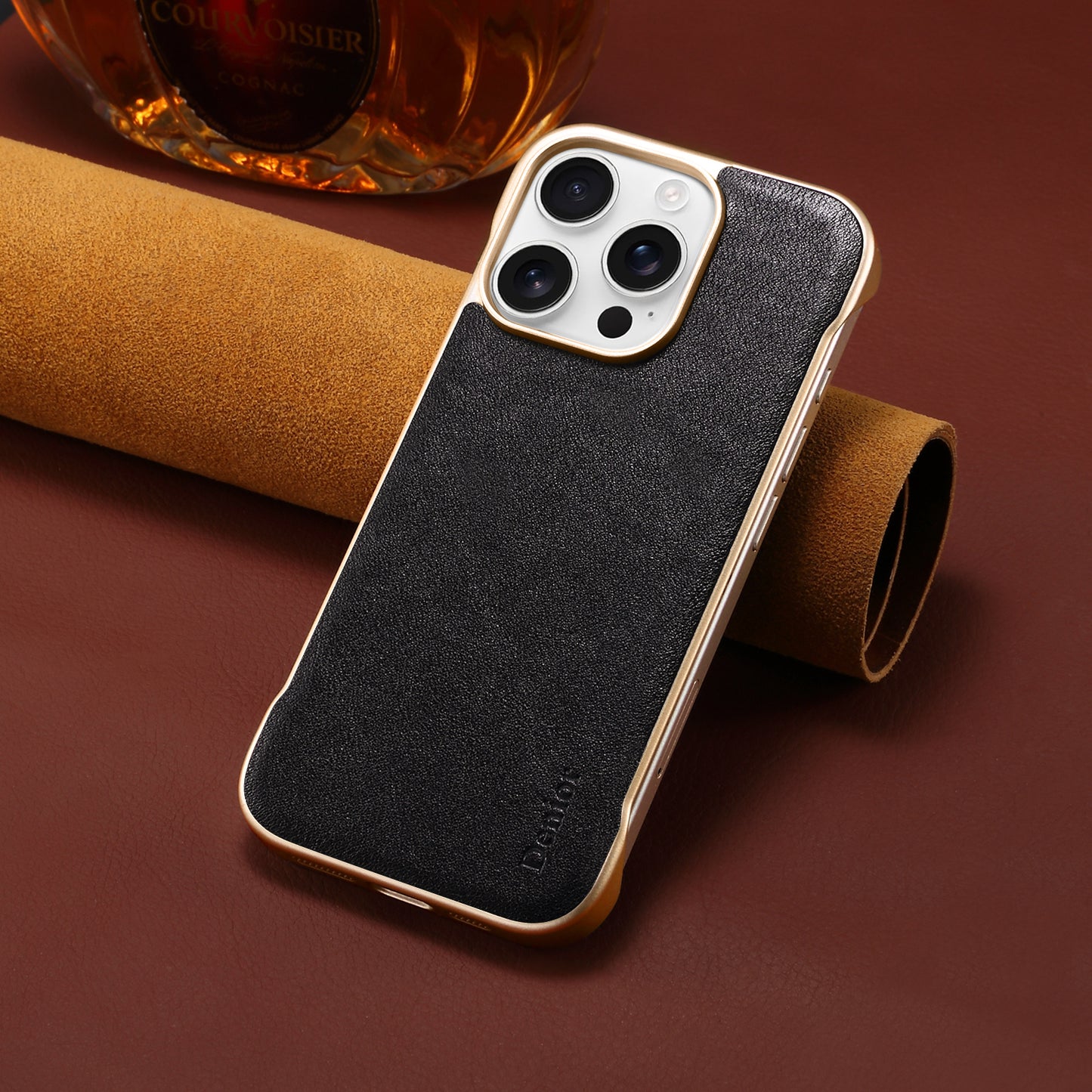 Genuine Leather Borderless Magnetic Phone Case