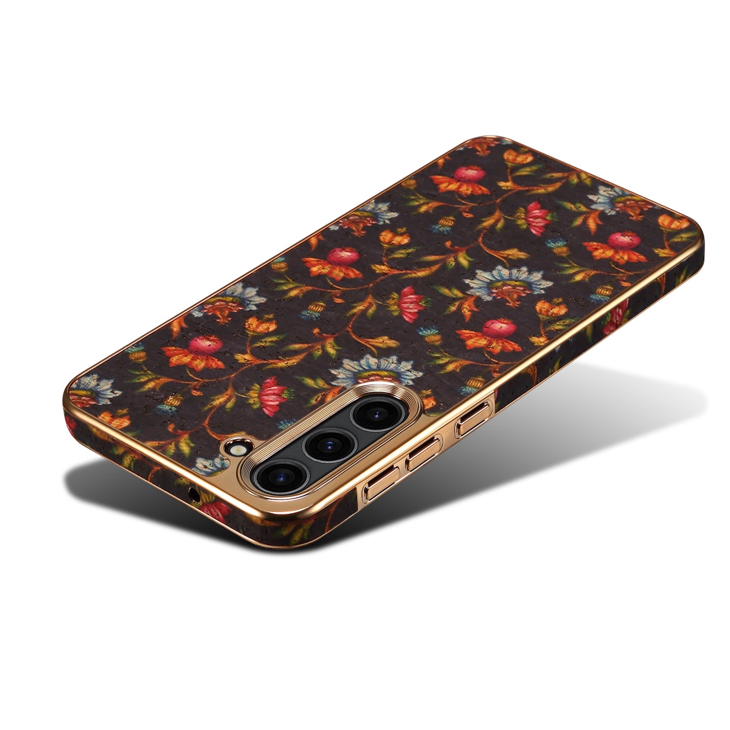 Cork Floral Electroplated Phone Case (For Samsung)