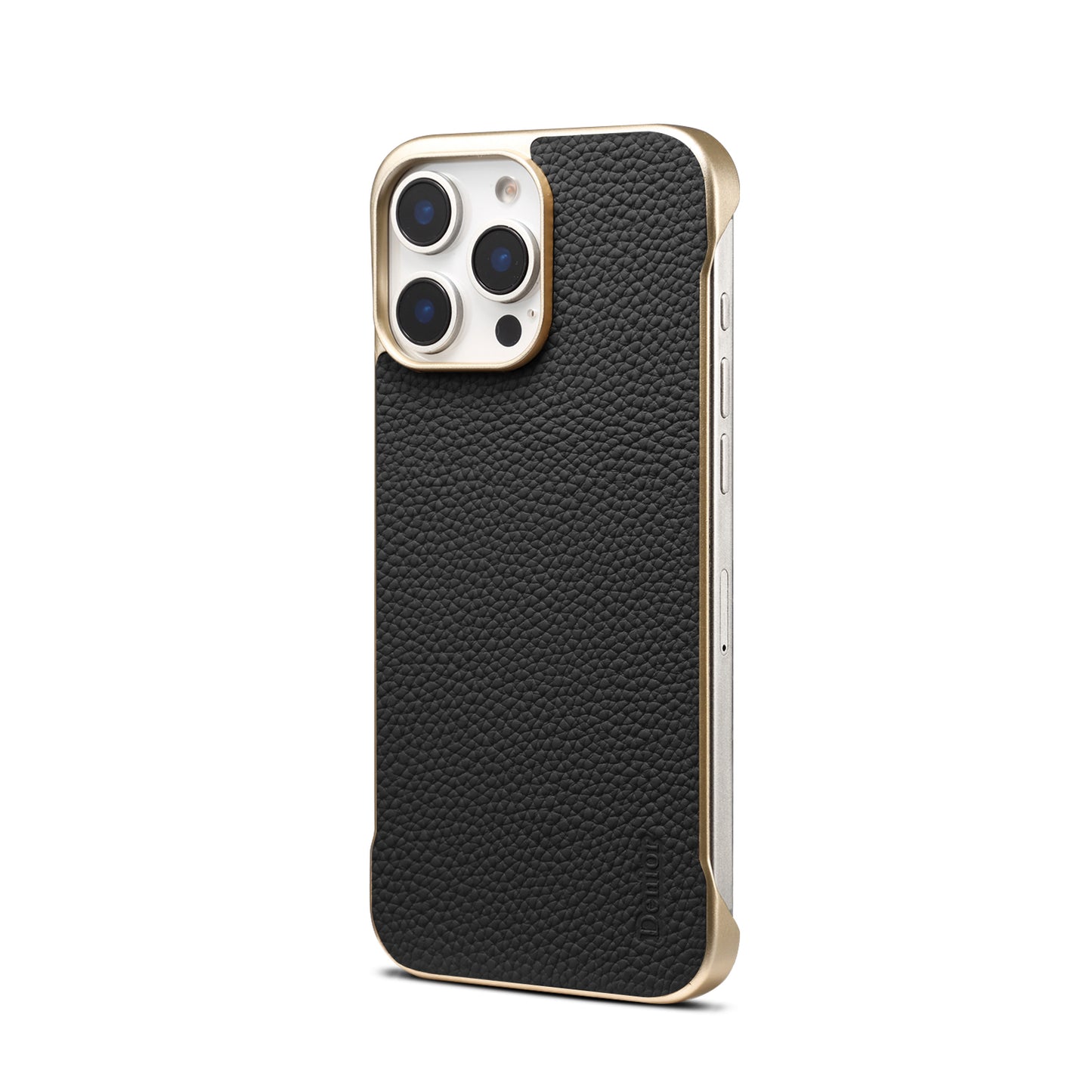 Genuine Leather Lychee Texture Magnetic Borderless Phone Case