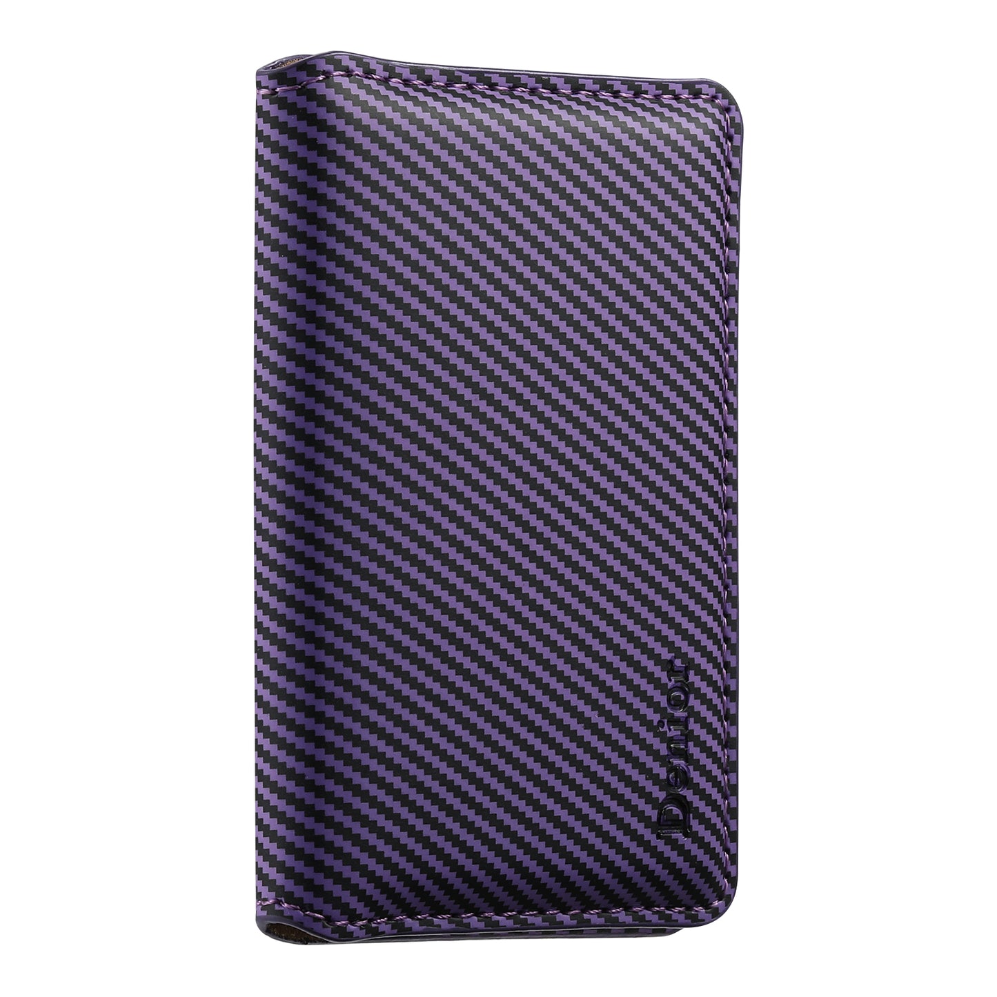Bifold PU Leather Mag Wallet - Carbon Pattern