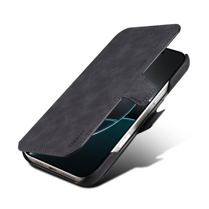 PC Retro Faux Leather Pattern Detachable Magnetic Wallet Phone Case