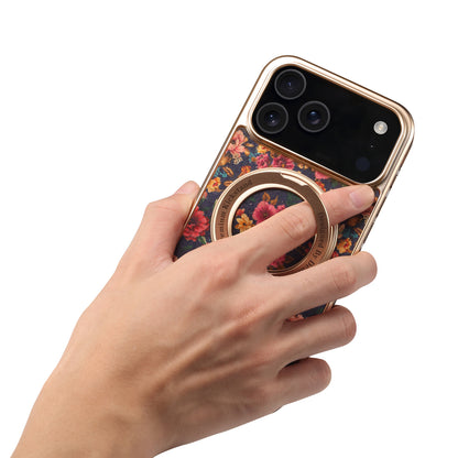 IPhone Series 360 ° Rotating Bracket Anti Drop Cork Phone Case (Purple)