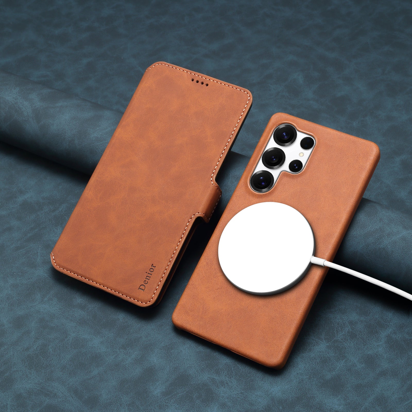 2IN1 Detachable Magnetic Samsung Phone Case & Card Pocket（Brown）