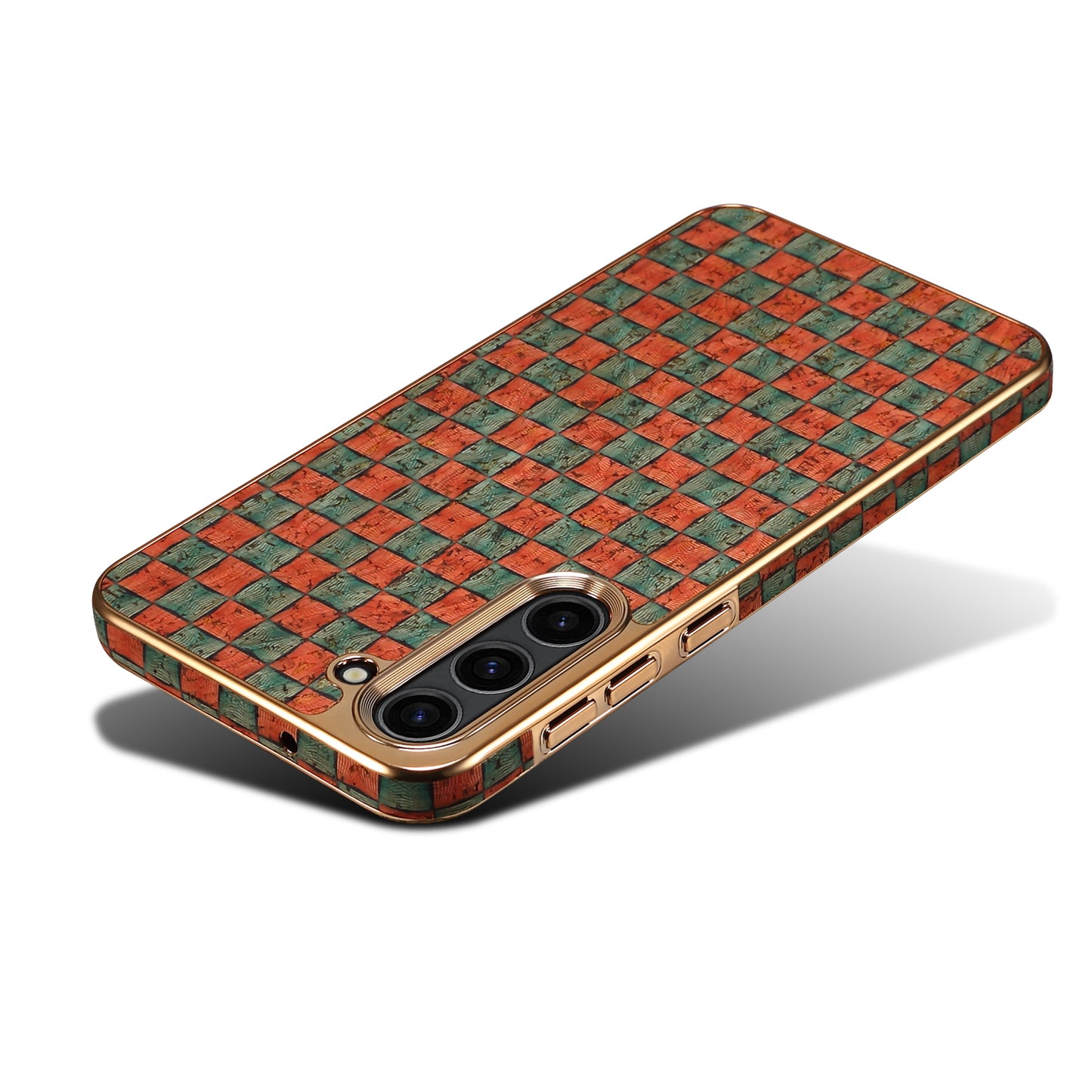 Cork Floral Electroplated Phone Case (For Samsung)