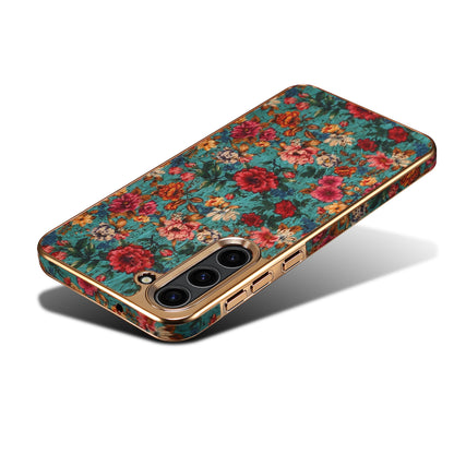 Cork Floral Electroplated Phone Case (For Samsung)