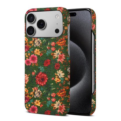 Floral Pattern Cork PC Phone Case