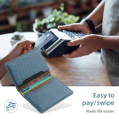 RFID Magnetic Slim Credit Card Bag（Blue）