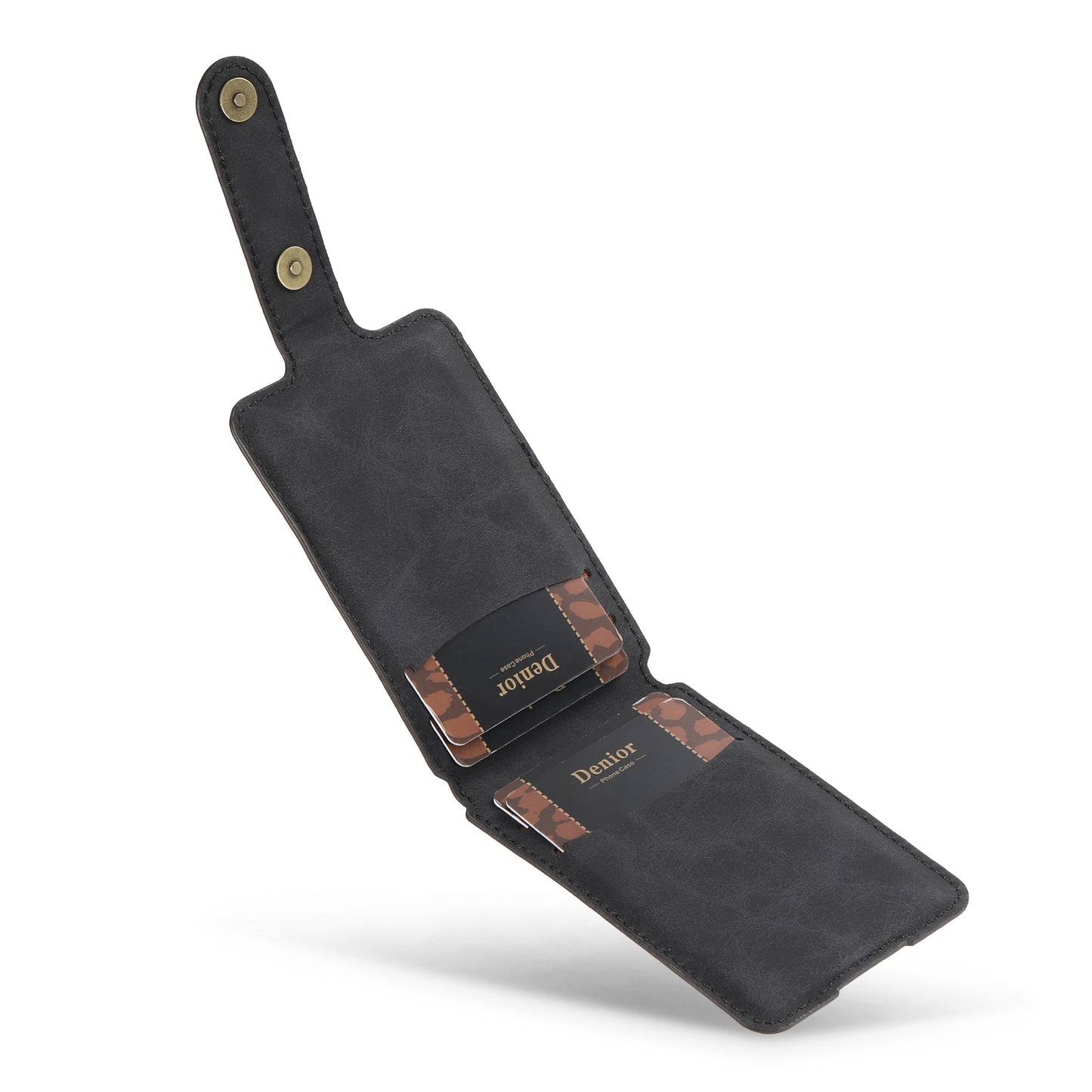 Bifold Vertical PU Leather Mag Wallet - Clasp